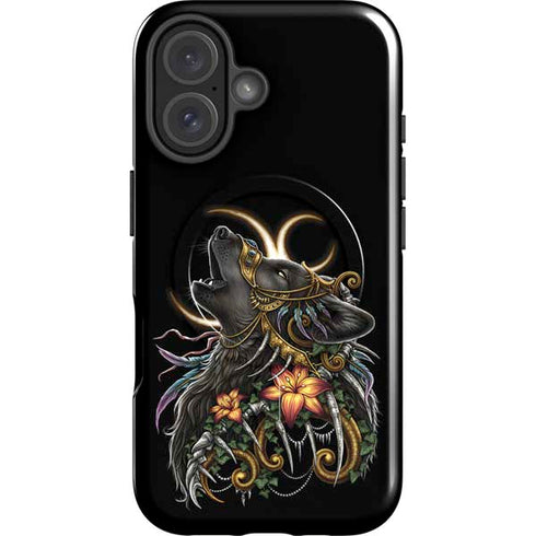 Wolf Howling by Sarah Richter iPhone 16 Plus Magsafe Impact Case